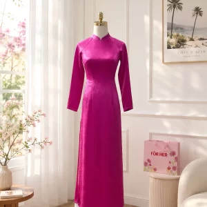 Áo dài Thanh Ngân nút ngọc AD04695