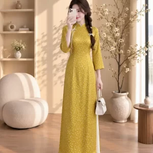 Áo dài Ánh Xuân chấm bi AD05088 AD05089