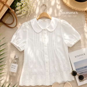 Áo cổ sen thêu AO11114