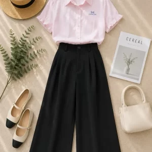 Áo cổ sơ mi nơ AO20189