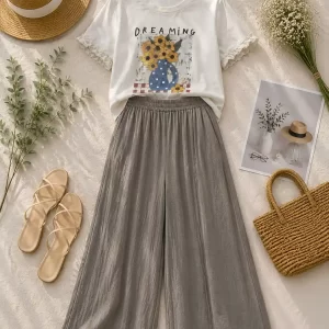 Áo thun tay viền ren AO20195