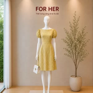 Đầm cổ thuyền chữ A nhí DA06851 DA06852