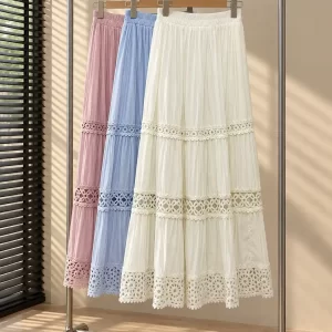 Chân váy hoạ tiết hoa vuông VA05369 VA05370 VA05371